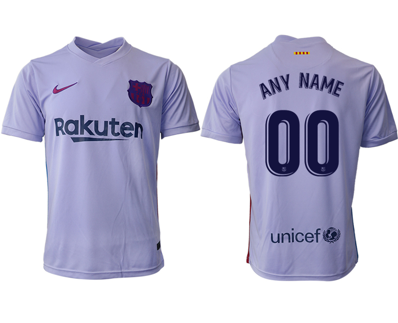 Men 2021-2022 Club Barcelona away aaa version purple customized Soccer Jersey->barcelona jersey->Soccer Club Jersey